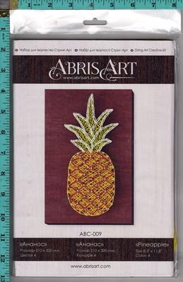 ''Pineapple'' Abris Art String-Art Creative Kit # ABC-009 Brand New SEALED