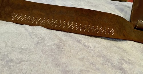 Large 46” Vintage HUNTER Western Hand Tooled Leather Gun Holster #1 & Ammo Belt - Bild 13 von 17