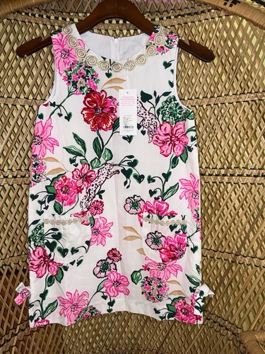 Lilly Pulitzer NWT Girls Lilly Classic Shift Coconut Safari Sanctuary 6,7,8,10 - Picture 9 of 19