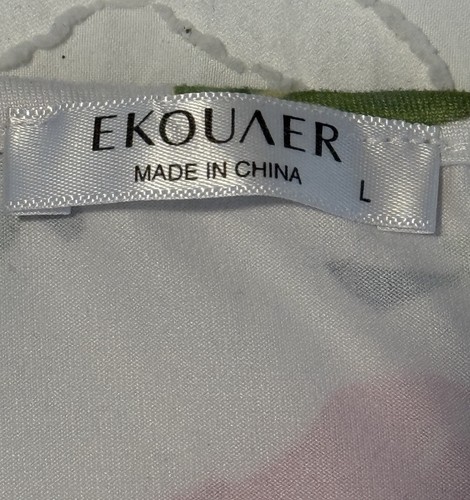 Ekouaer Mujer Lg Casa Vestido Abrigo Plumero Salón Camisón Súper Suave - Imagen 5 de 8