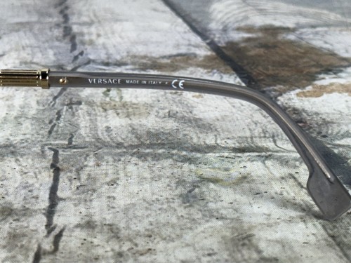 NUEVO VERSACE MOD. 3310 593 ORO TRANSPARENTE REDONDO MONTURA AUTÉNTICA GAFAS 52-20-C - Imagen 10 de 15