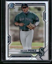 2021 Bowman Draft #BDC-117 Milkar Perez Chrome Refractor