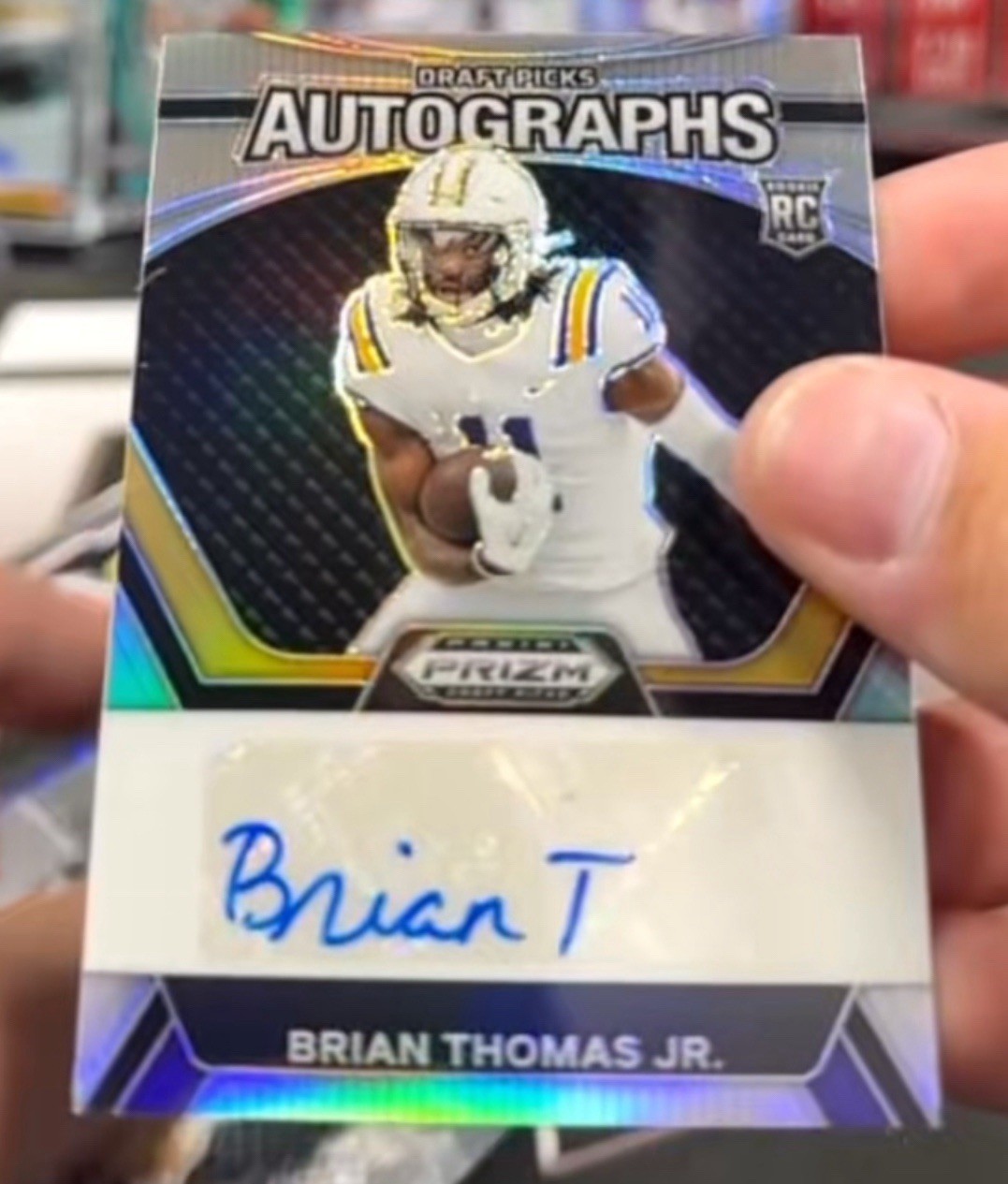 2024 Prizm Draft Picks Brian Thomas Jr. RC Autograph Auto
