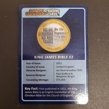 NEW Change Checker Trading Card King James Bible £2 (no coin) - Available on eBay