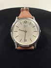 Vintage Timex Quartz M-Cell Men's Watch 33mm Runs Great New Battery Leather Band