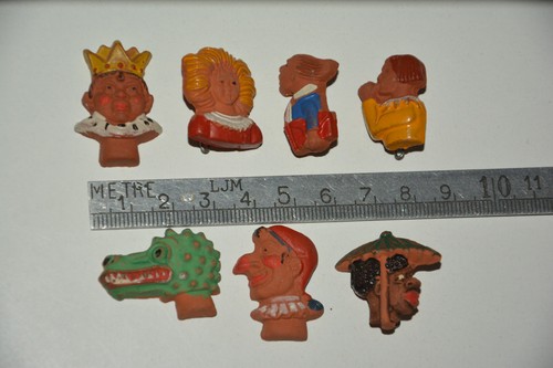 Tonfiguren Miniaturen Kaspertheater Max und Moritz W. Busch Keramik mit Broschen - Bild 2 von 24