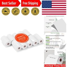 High-Quality 2 1/4" x 50ft Thermal Receipt Paper, 10 Rolls Fit for POS Machines