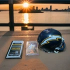 Drew Brees San Diego Chargers Signed Mini Helmet + UD Diamond Brees Card