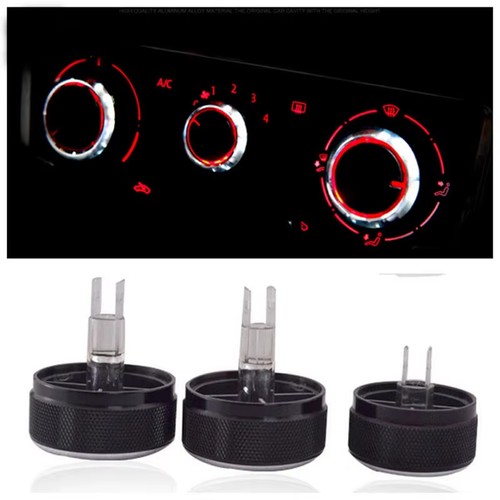 Panel Turning Switch Knob Buttons For Nissan Tiida 3Pcs Heater A/C Control Knob - Picture 1 of 13