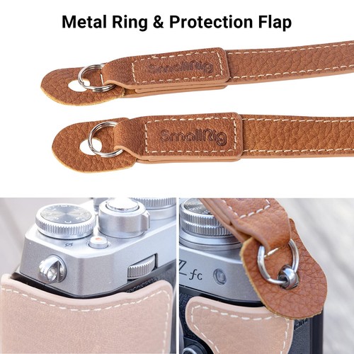 Leather Camera Strap, Vintage Brown Genuine Leather Neck Shoulder Camera Stra... - Picture 4 of 9