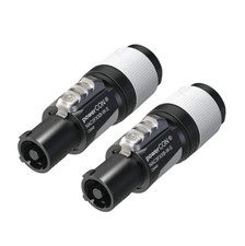 2 Two Genuine NEUTRIK NAC3FXXB-W-S powerCON blue/grey