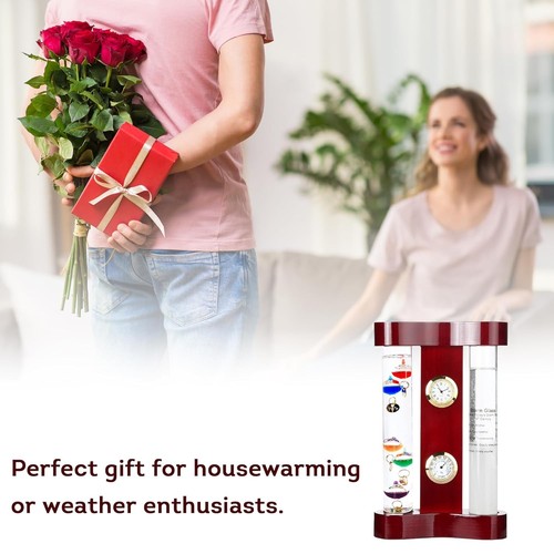 Analog Weather Station with Galileo Thermometer - Picture 9 of 9