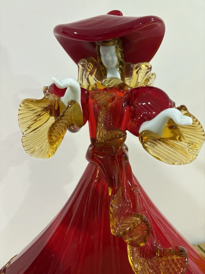 Vintage Italian Venetian Murano Glass Man/Woman Dancer Figurines Rare - Image 3 of 4