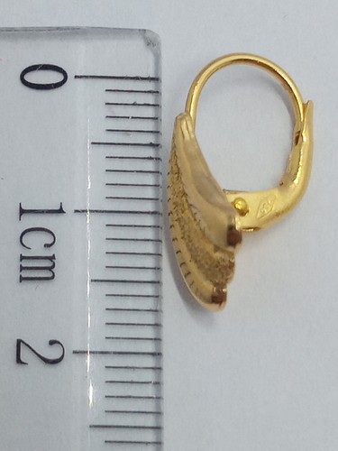 Orecchini in oro giallo 750 18 kt carati lucidi e satinati grammi 2,40  +2250 - Foto 4 di 9