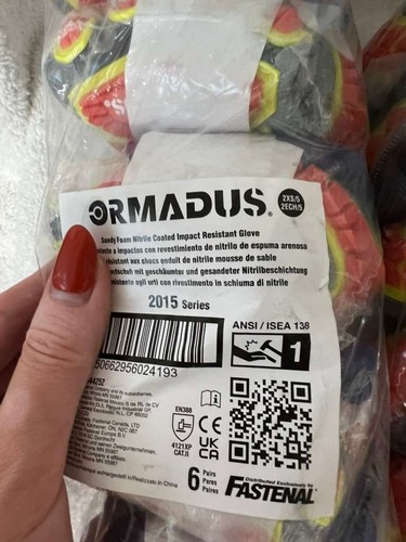 Lot 18 Pairs Impact Resistant Mechanic Work Gloves Nitrile Coat Ormadus 2XS / 5 - Picture 4 of 7