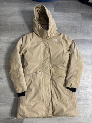 The North Face Coat Womens Medium Beige Futurelight 550 Down Parka Hooded Winter
