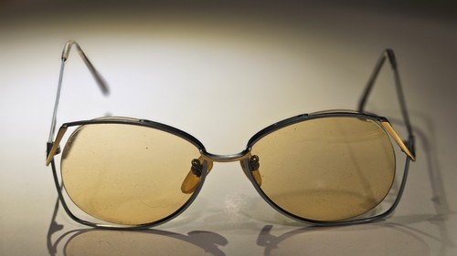 Occhiali vintage Tura mod-256 argento oro metallo oversize farfalla solo montatura - Foto 3 di 18