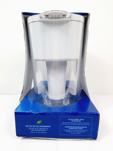 Brita Lake White 10 Cup Water Filtration Pitcher w/ 2 Filters, New Sealed - Picture 3 of 6