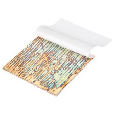 10 Sheet Gold Leaf Sheet, 5.5"x5.5" Booklet Paper,Sunset Red