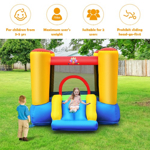 Casa de rebote inflable para niños con gorila para interiores y exteriores sin soplador - Imagen 6 de 12