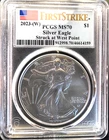 2023-W American Eagle MS-70 PCGS First Strike West Poin-0.999 Silver 1 Oz Coin e