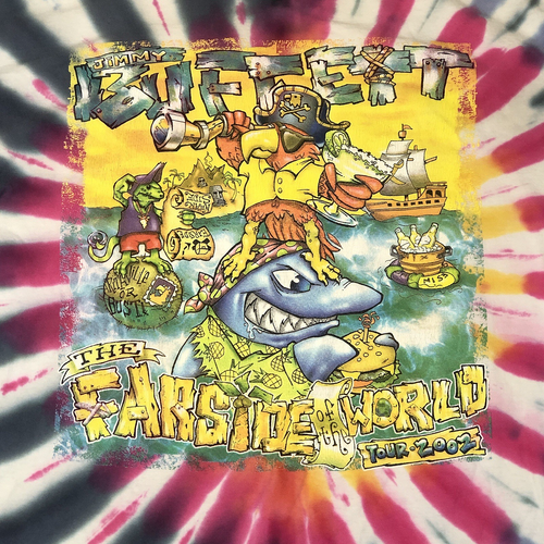 Camiseta De Colección Jimmy Buffett 2002 Farside of the World Tour Tie Dye Shark XL - Imagen 4 de 14