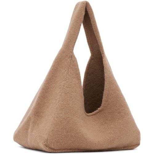 Lauren Manoogian Baby Bindle Bag Putty Cork Camel Highland Wool Alpaca Knit NWT - Picture 2 of 16