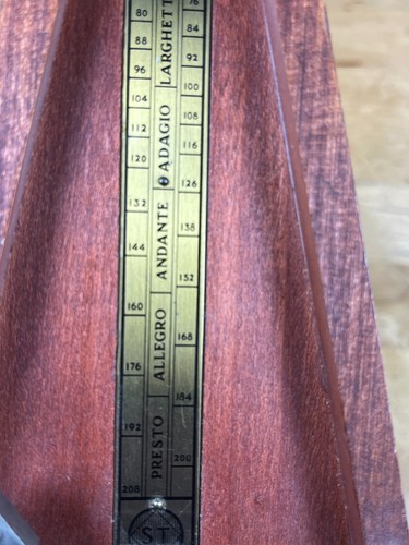 Seth Thomas Wooden Metronome Wind Up Music Time Keeper 8.75” Wood - Picture 13 of 14