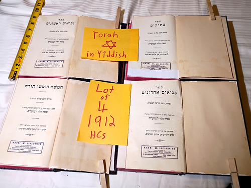 1912 Lot of 4 HCs The Holy Bible Translated Into Yiddish -Torah (Hebrew Pub Co.) - Bild 1 von 24
