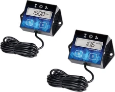 2 Pieces Runleader Small Engine Timer, Digital Tachometer, Maintenance... 