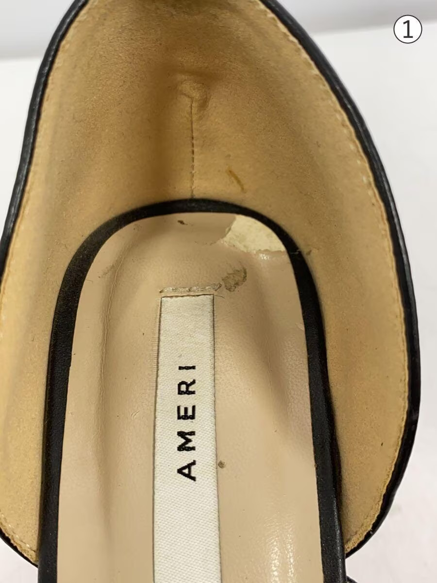 Ameri Pumps M Black Ball Wood Platform Pumps Thic… - image 6