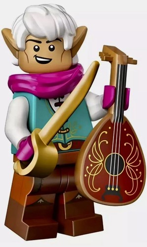 LEGO Dungeons & Dragons Minifigure Bardo Elfo (71047) da Collezione CMF - Foto 1 di 3