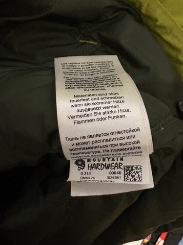 MOUNTAIN HARDWEAR Ghost Whiperer 800 Down Large Mens Moss Green Read Description - Picture 8 of 8