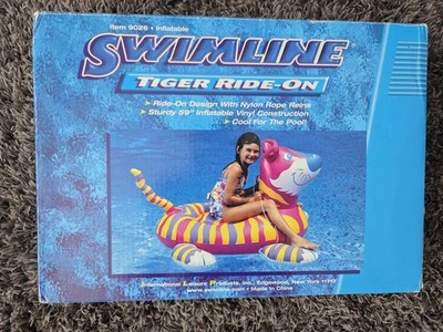 Swimline Tiger Rider aufblasbarer Pool Schwimmer US Import Vintage