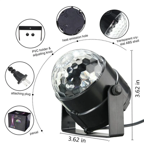 LED Strobe DJ Kugel Sound aktiviert Disco Party Licht Tanz Lampe Deko - Bild 7 von 12