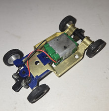 Strombecker 1/32 Slot Car Brass Chassis Green Motor Vintage - RUNS READ