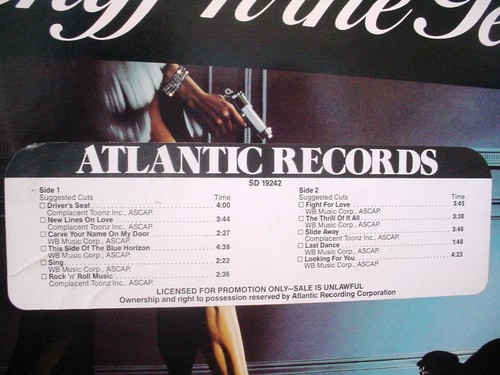 SNIFF ‘N’ THE TEARS Fickle Heart PROMO LP 1979 ATLANTIC SD 19242 Promotional - Imagen 4 de 5