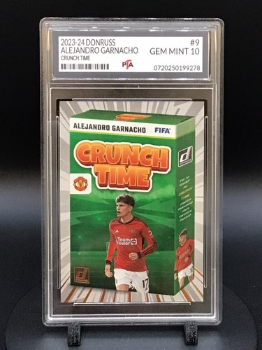2023-24 Donruss FIFA WORLD CUP Alejandro Garnacho CRUNCH TIME GEM MINT PTA 10🔥 - Picture 1 of 2
