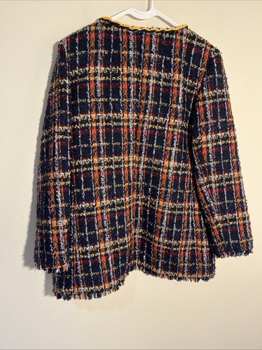 chicos size 1 Tweed Mid length Career Church Blazer New - Picture 7 of 9