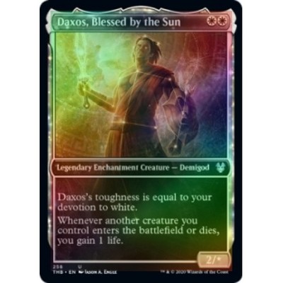 FOIL DAXOS, BLESSED BY THE SUN (SHOWCASE) X4 Theros Beyond Death THB Magic MTG