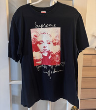 Supreme Madonna Graphic Print Black Crew Neck...
