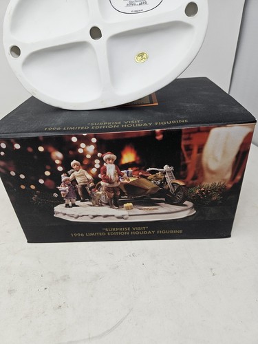 Harley-Davidson 1996 Porcelain Holiday Figurine "Suprise Visit" 994 Of 1200 - Picture 9 of 12