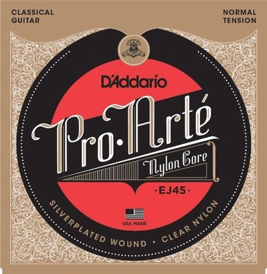 D'Addario EJ45 Pro-Arte Nylon Classical Guitar Strings, Normal Tension