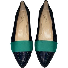 BEGUM Paris Green Blue Glitter Flats     Size...