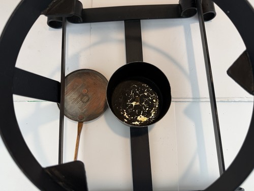 Copper Coffee Cowboy Pot Iron Stand Vintage Kettle Very Large Server SHOWPIECE! - Picture 22 of 24