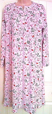 ARIA Plush Poly Pullover Nightgown, Red Cardinal, LS, Button Closure, S, EUC