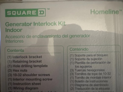 Square D HOMCGK2C Homeline Cover Generator and Breaker Interlock Kit 150-225A - Picture 5 of 7
