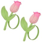 2 PCS Servietten Ringe Serviettenständer Serviettenhalter Blumenservietten