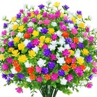 24 Bundles Outdoor Artificial Fake Flowers UV Resistant No Fade Boxwood Faux ...