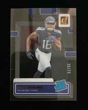 2022 Panini Clearly Donruss Rated Rookie RC Orange #62 Treylon Burks 26/75 KM051